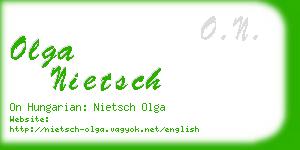 olga nietsch business card